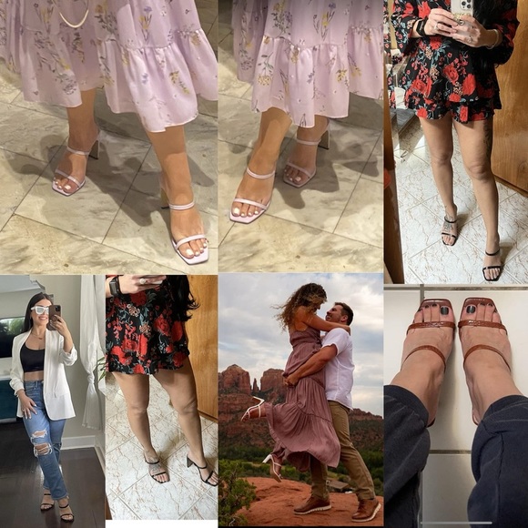 NWOB The Drop Women's Avery Square Toe Two Strap High Heeled Sandal SIZE 9.5 - Picture 17 of 17